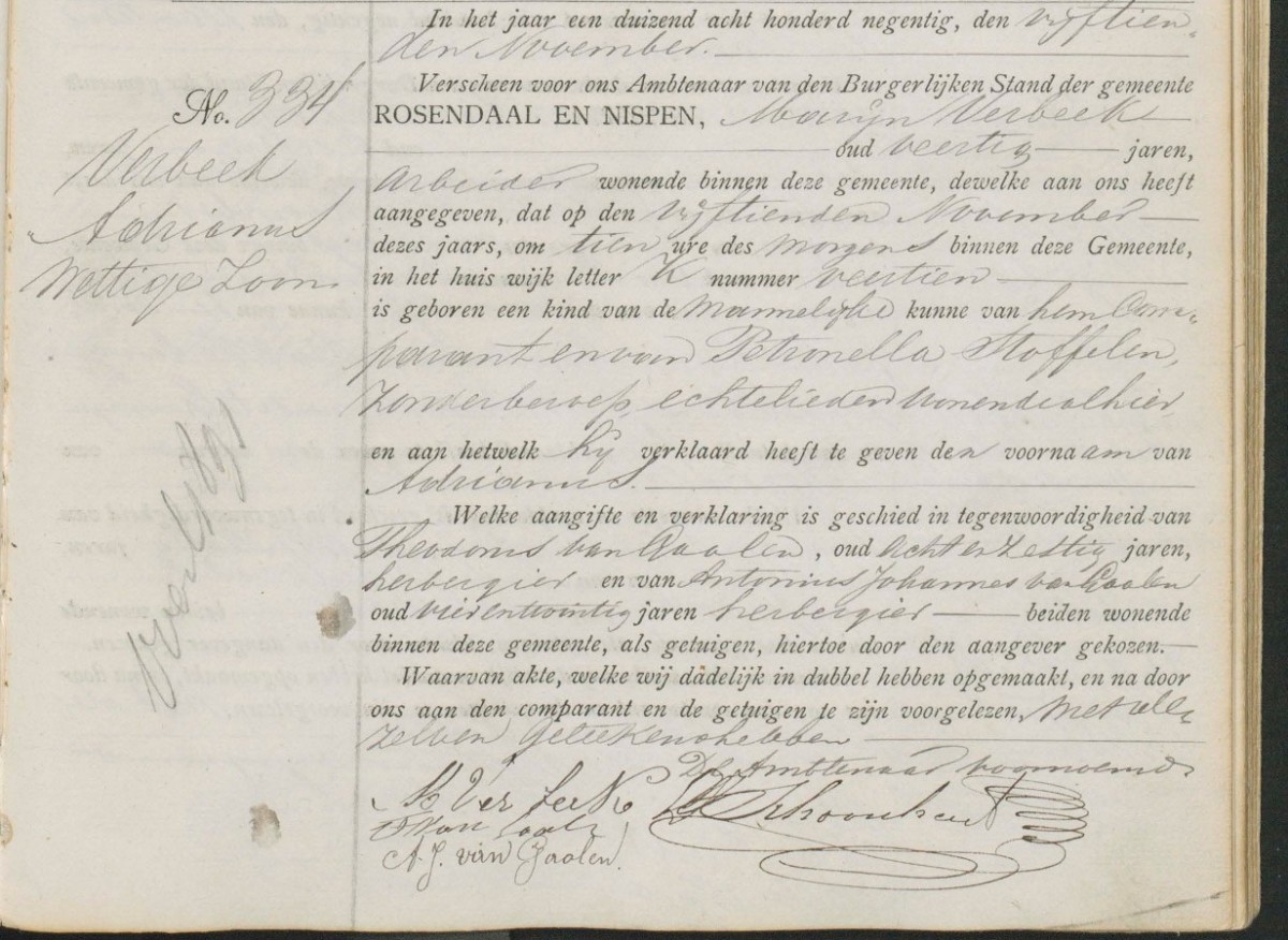 Klik voor foto in apart venster verbeek_adrianus_13-07-1890_geboorteakte.jpg