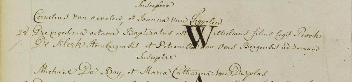 Klik voor foto in apart venster de_klerk_wilhelmus_28-03-1810_doopakte.jpg