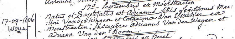 Klik voor foto in apart venster van_der_wegen_adrianus_17-09-1806_doopakte.jpg