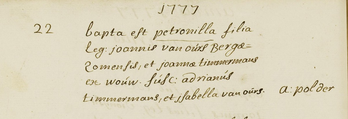 Klik voor foto in apart venster van_oers_petronella_22-01-1777_doopakte.jpg