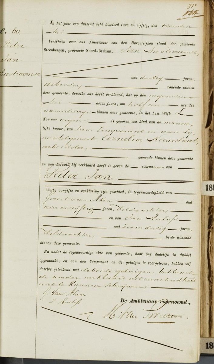 Klik voor foto in apart venster bastiaanse_pieter_jan_09-05-1852_geboorteakte.jpg