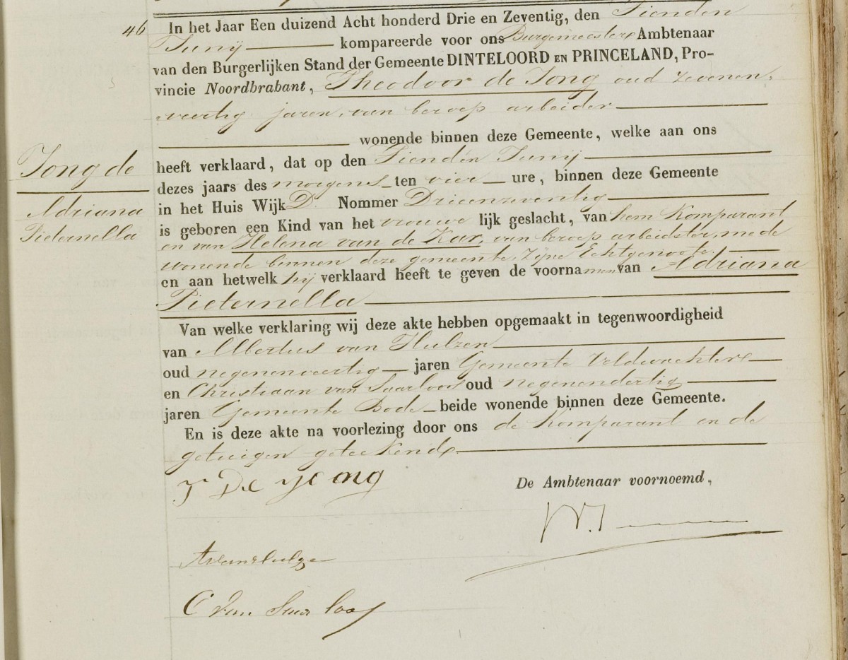 Klik voor foto in apart venster de_jong_adriana_10-06-1873_geboorteakte.jpg