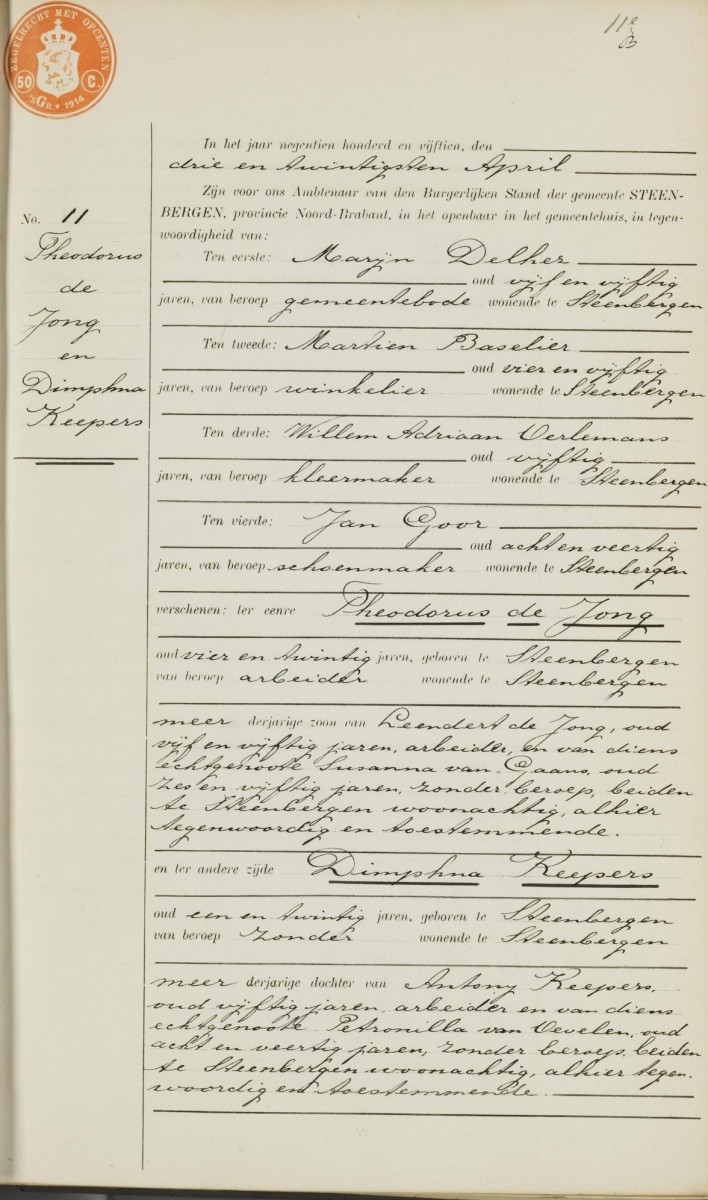 Klik voor foto in apart venster de_jong_theodorus_13-01-1891_huwelijksakte.jpg