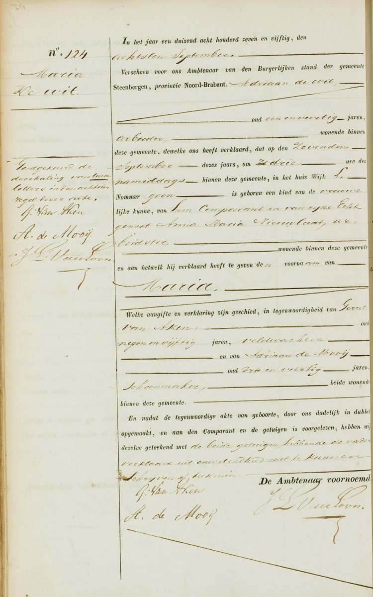 Klik voor foto in apart venster de_wit_maria_07-09-1857_geboorteakte.jpg