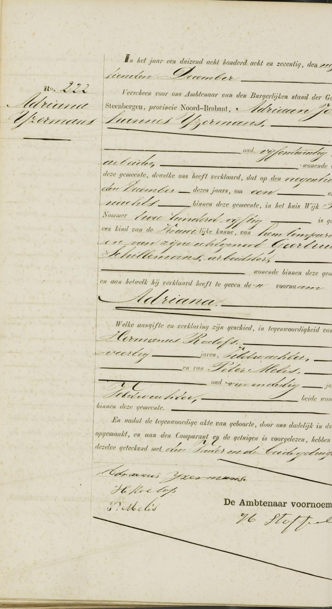 Klik voor foto in apart venster ijzermans_adriana_19-12-1878_geboorteakte.jpg