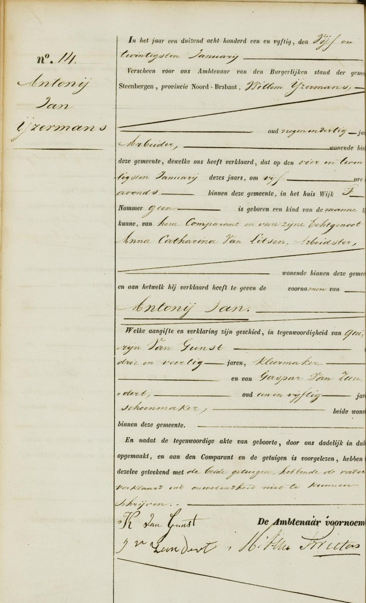 Klik voor foto in apart venster ijzermans_antonius_24-01-1851_geboorteakte.jpg