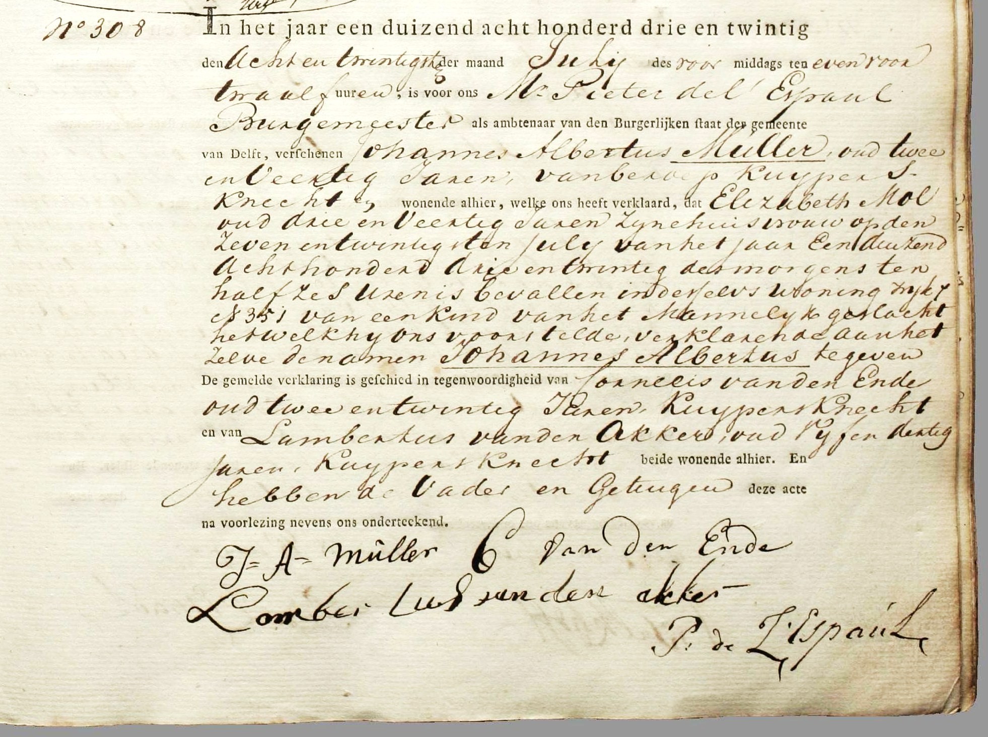 Klik voor foto in apart venster muller_johannes_27-07-1823_geboortakte.jpg