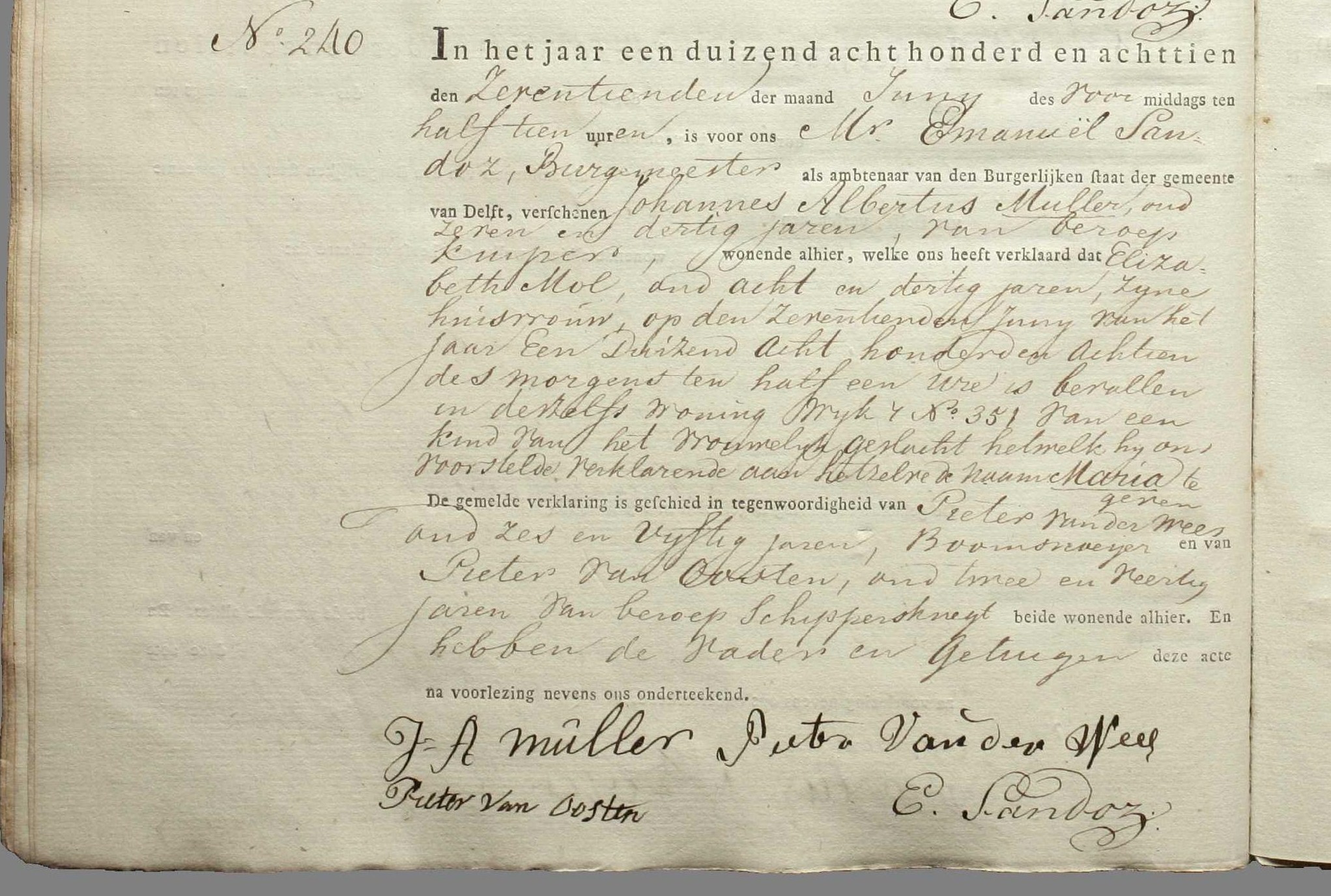 Klik voor foto in apart venster muller_maria_17-06-1818_geboorteakte.jpg