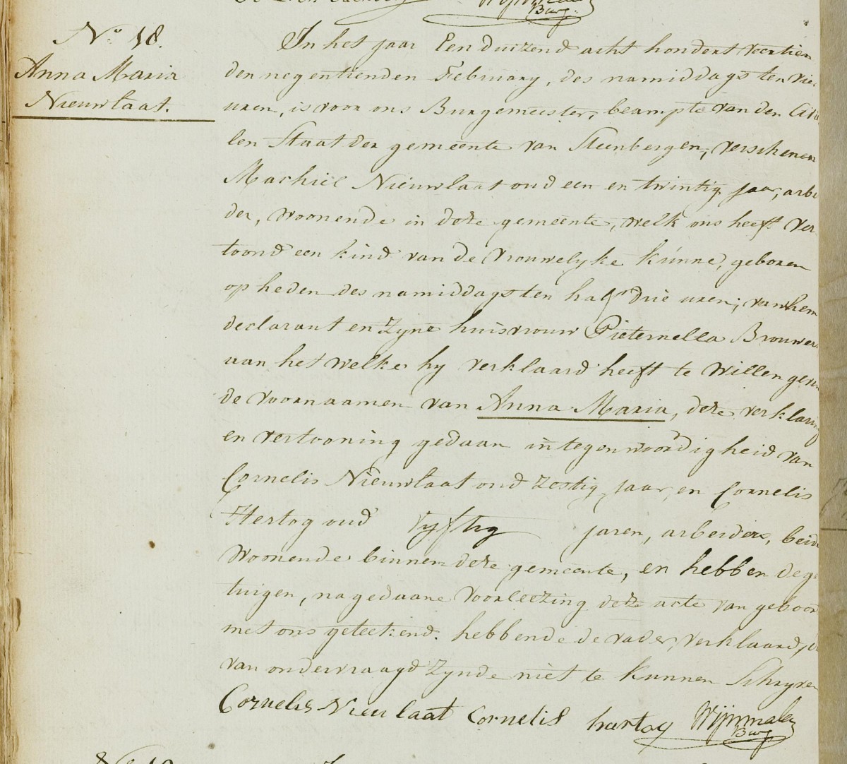 Klik voor foto in apart venster nieuwlaat_anna_maria_19-02-1814_geboorteakte.jpg