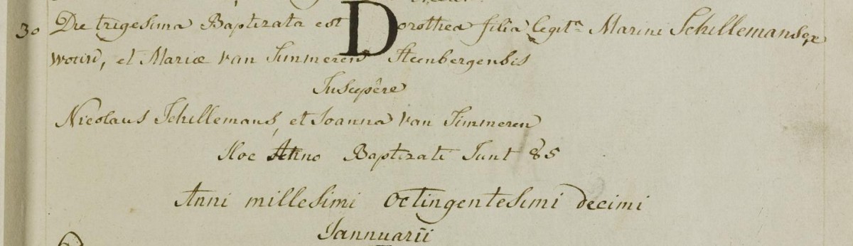 Klik voor foto in apart venster schillemans_dorothea_30-12-1809_doopakte.jpg